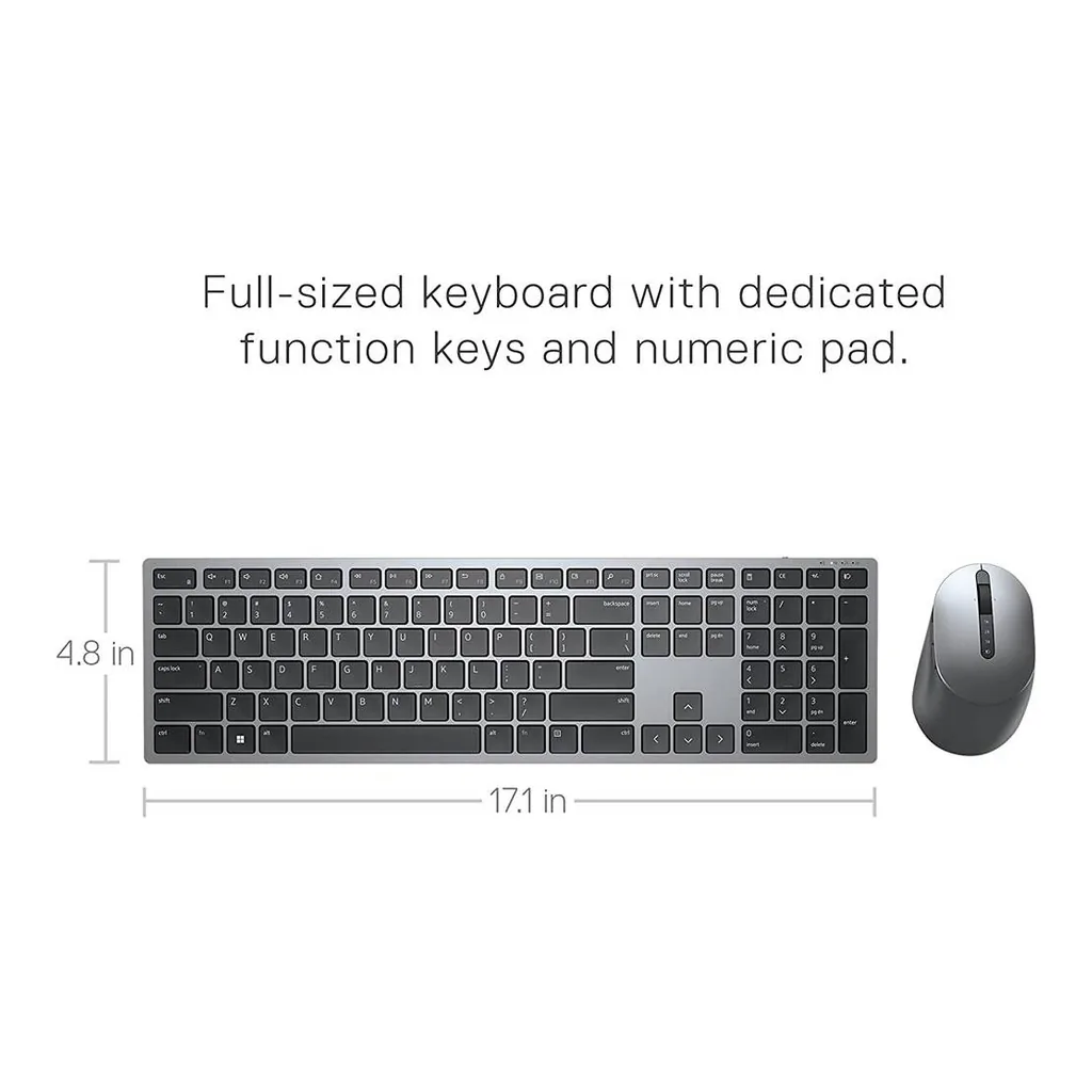 Dell Premier KM7321W Multi-Device Keyboard and Mouse, English-Arabic, Titan Gray (8) Dell Premier KM7321W Multi-Device Keyboard and Mouse, English-Arabic, Titan Gray