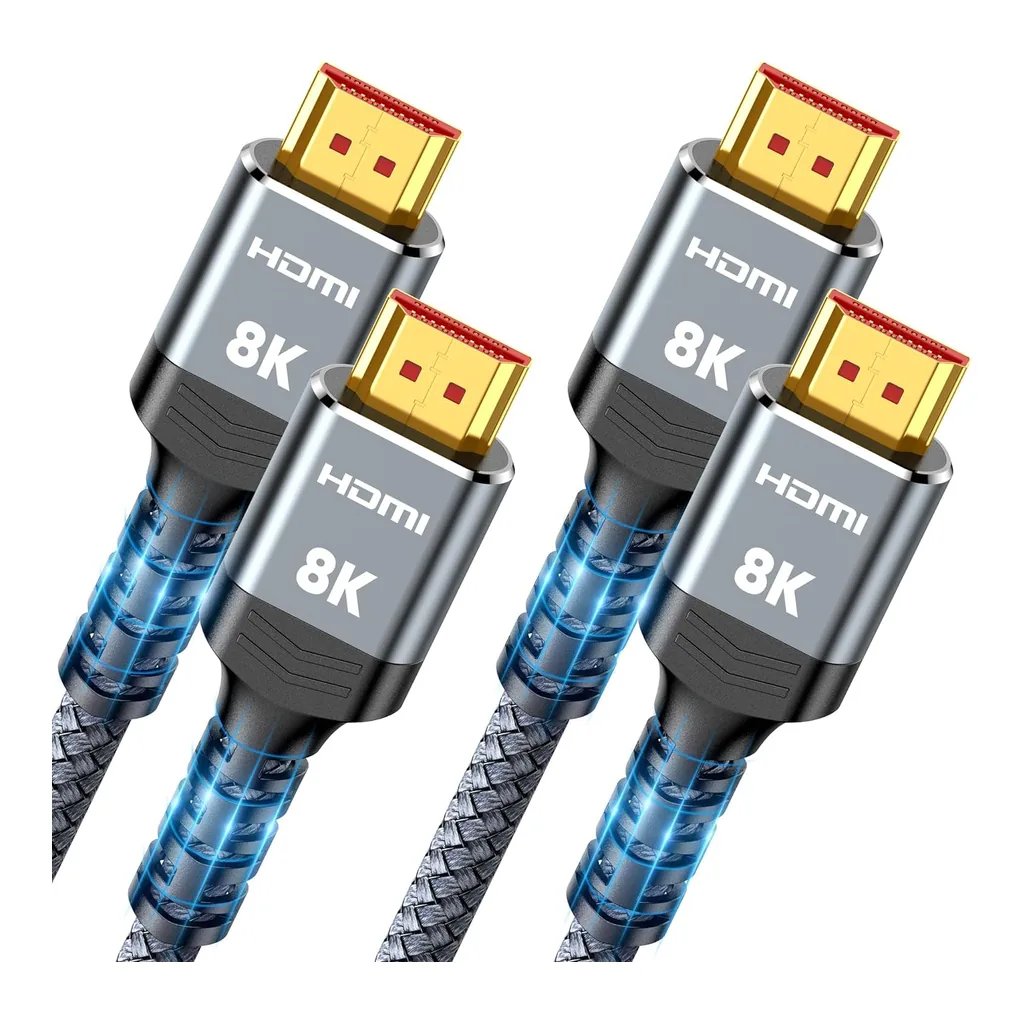 EditionSANI-Amazon-B091GWJPJ5-02 Highwings 8K HDMI 2.1 Cable 2-Pack, 6.6 ft, 48 Gbps – Grey