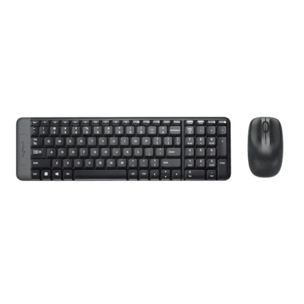 EditionSANI Logitech MK220 US — Combo Front Logitech MK220 US English keyboard and mouse, front view