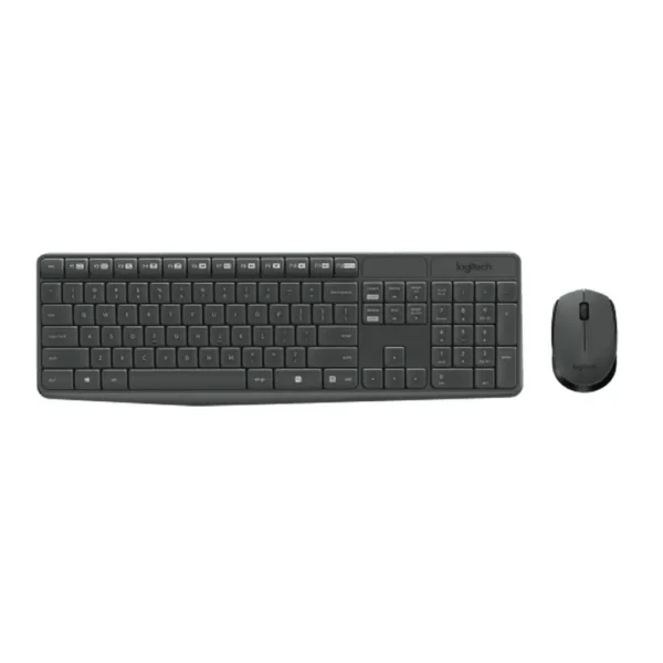 EditionSANI Logitech MK235 US English — Combo Front Logitech MK235 US English keyboard and mouse, front view