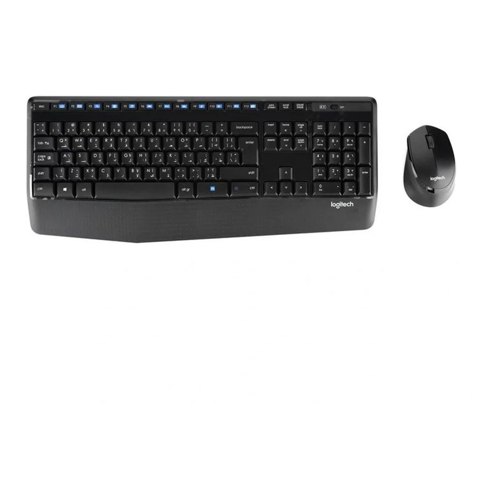 Logitech MK345 English-Arabic — Keyboard and mouse Logitech MK345 keyboard with English and Arabic keys and included black mouse