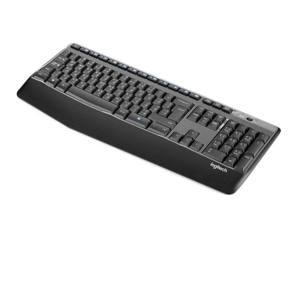 Logitech MK345 English-Arabic — Angled keyboard Logitech MK345 English-Arabic keyboard, angled view