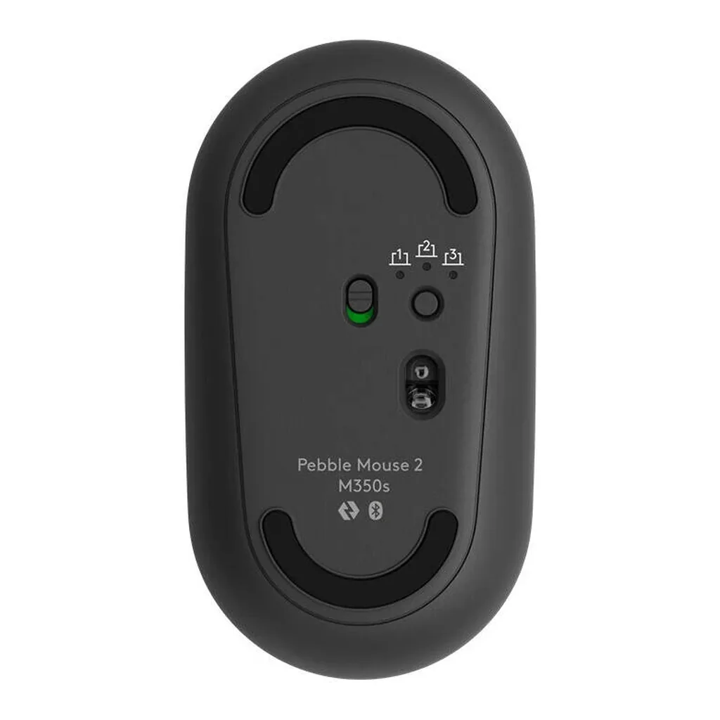 Logitech Pebble Mouse 2 M350s Bluetooth Mouse, Tonal Graphite — View 4 Logitech Pebble Mouse 2 M350s Bluetooth Mouse, Tonal Graphite — View 4