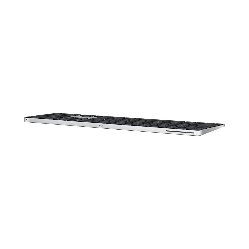 Apple Magic Keyboard with Touch ID and Numeric Keypad, US English, Black Keys, USB-C — View 3 Apple Magic Keyboard with Touch ID and Numeric Keypad, US English, Black Keys, USB-C — View 3