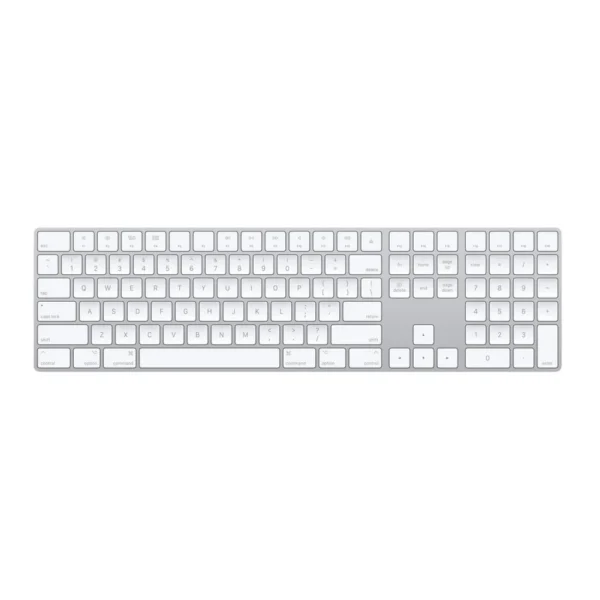 Apple Magic Keyboard with Numeric Keypad, US English, Silver, Lightning — View 1 Apple Magic Keyboard with Numeric Keypad, US English, Silver, Lightning — View 1