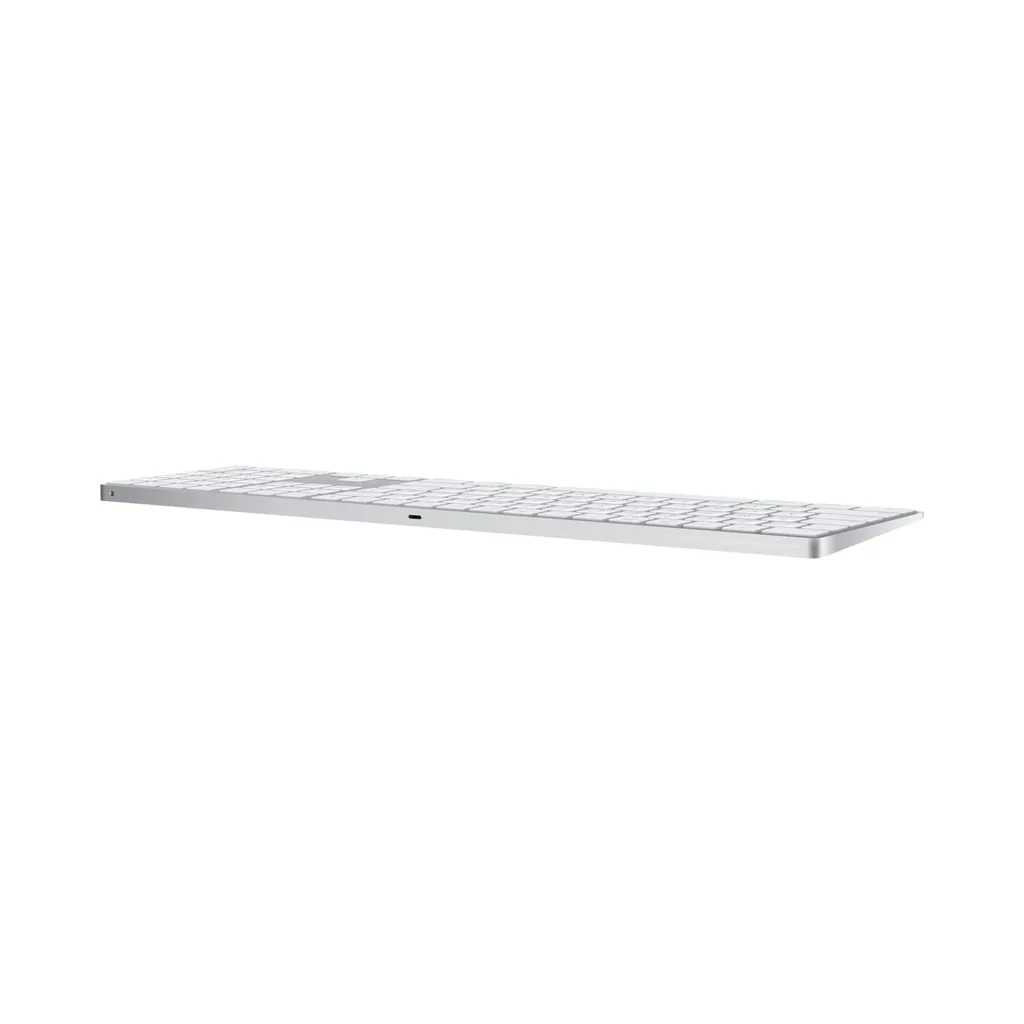Apple Magic Keyboard with Numeric Keypad, US English, Silver, Lightning — View 3 Apple Magic Keyboard with Numeric Keypad, US English, Silver, Lightning — View 3