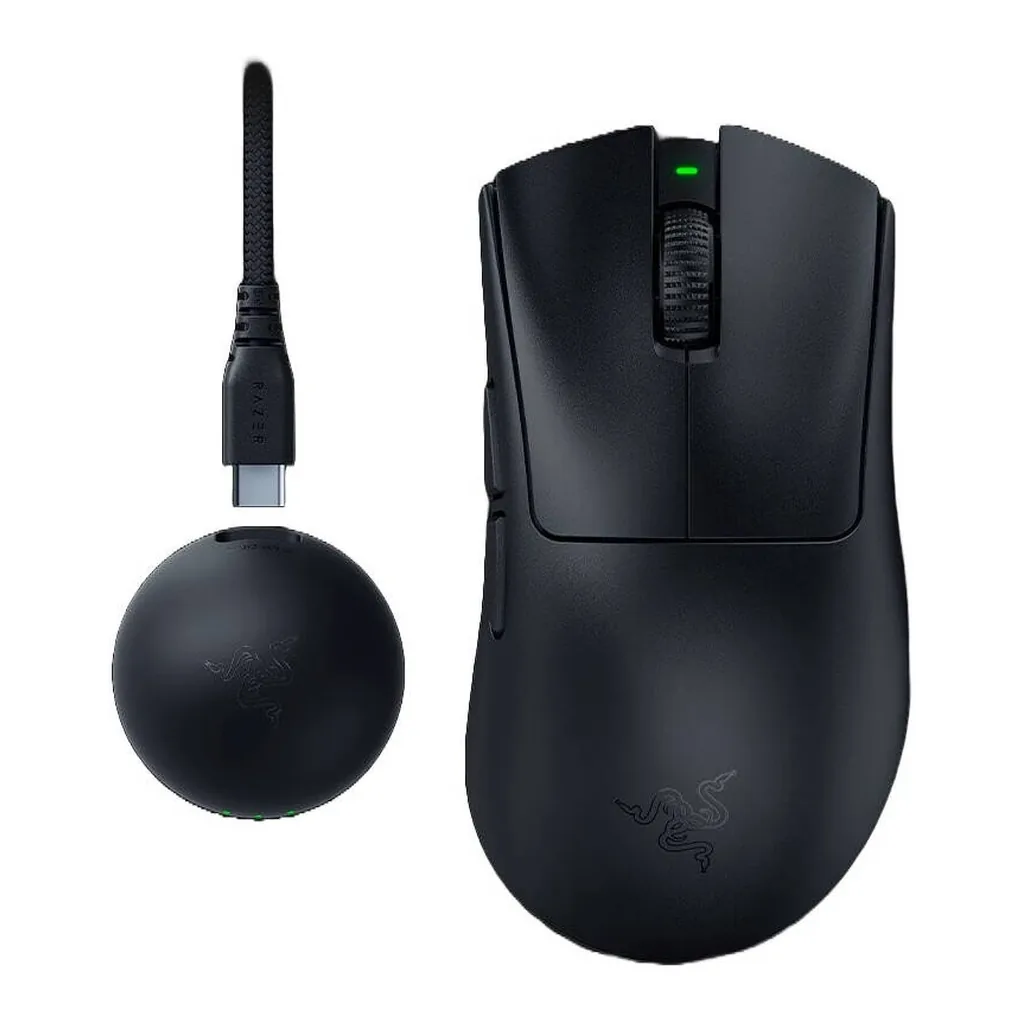 Razer DeathAdder V4 Pro Wireless Gaming Mouse, 45K DPI, Black — View 5 Razer DeathAdder V4 Pro Wireless Gaming Mouse, 45K DPI, Black — View 5