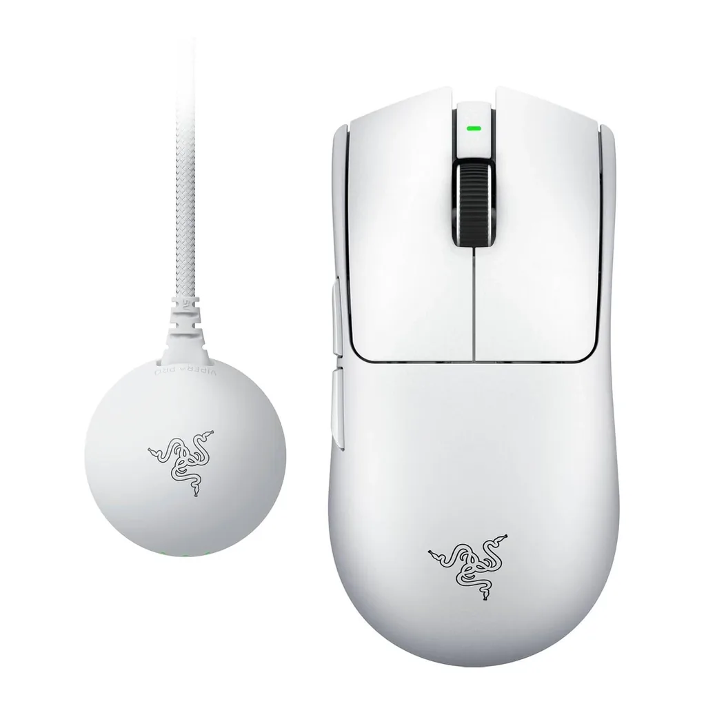 Razer Viper V4 Pro Wireless Gaming Mouse, 50K DPI, White — View 1 Razer Viper V4 Pro Wireless Gaming Mouse, 50K DPI, White — View 1