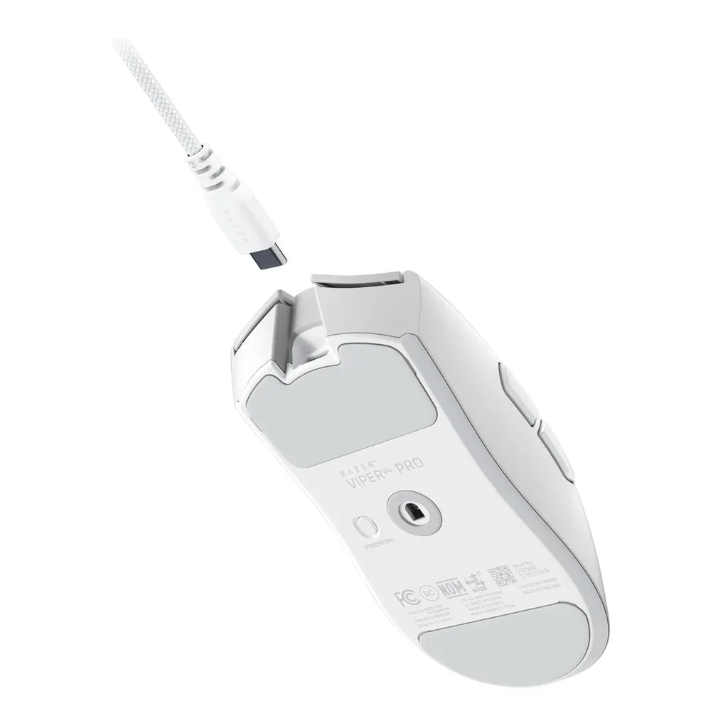 Razer Viper V4 Pro Wireless Gaming Mouse, 50K DPI, White — View 3 Razer Viper V4 Pro Wireless Gaming Mouse, 50K DPI, White — View 3