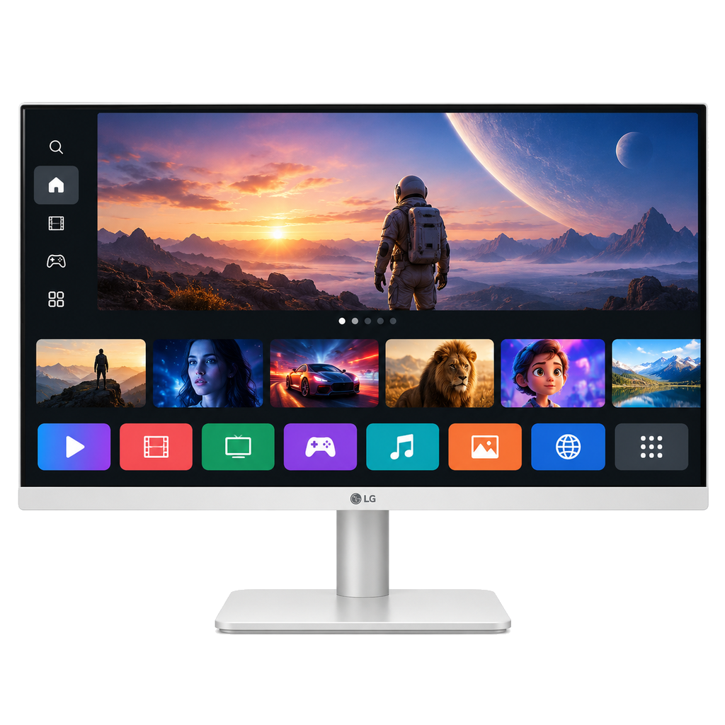 EditionSANI-Smart-Monitors Samsung Movingstyle Essential 43-Inch 4K Smart Monitor with Rolling Stand, White — LS43FM70YUNXZA