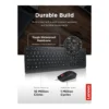 Lenovo Essential Wired Combo Black US English (1) Lenovo Essential Wireless Keyboard and Mouse Combo Gen 2, UK English, Black