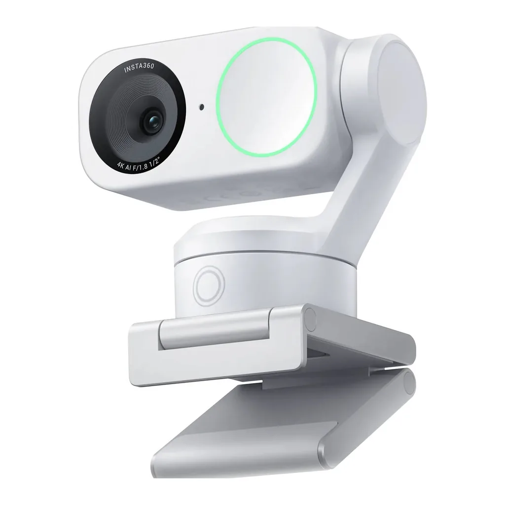a01204e3f1d74f5a0b2eeede299de3d4-hi.jpg Insta360 Link 2 4K AI PTZ Webcam, 1/2 Inch CMOS Sensor, 2 Axis Gimbal, AI Auto Tracking, HDR Support, Dual Noise Cancelling Mics, USB-C 2.0, Magnetic Mount, White