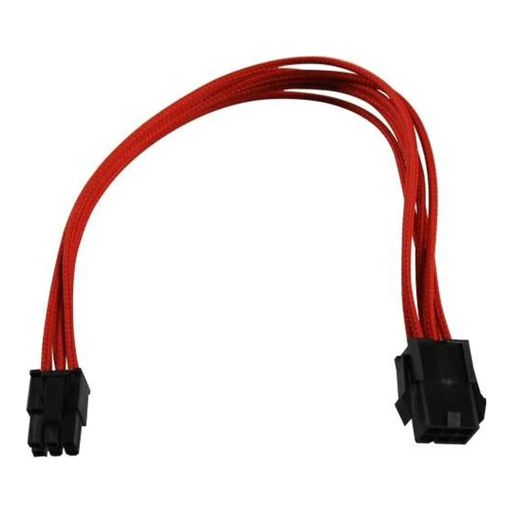 a0aa1cfd88bc81d74fc19e04ca2a2702-hi.jpg RAIDMAX 6-Pin PCIe Sleeved Extension Cable, 9.8 in., Red (RC-003-RED)