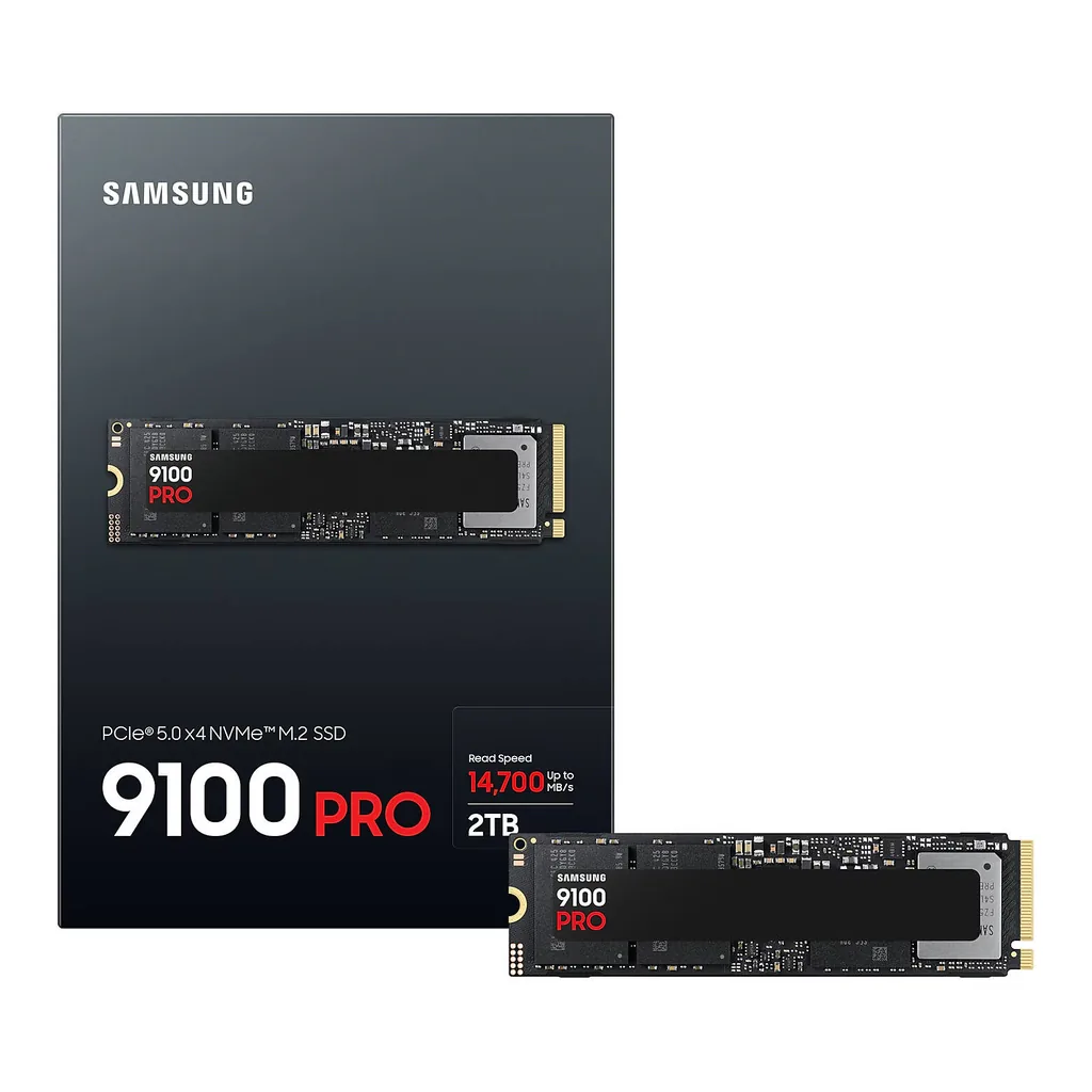 a2c3c3243986f9b9b8291c8e9e5c3d30-hi.jpg Samsung 9100 PRO 2TB Capacity, PCIe 5.0 NVMe M.2 Internal SSD, V-NAND TLC Type, Up to 14,700 MB/s Sequential Read & Up to 13,400 MB/s Sequential Write, TRIM & SMART Support | MZ-VAP2T0BW