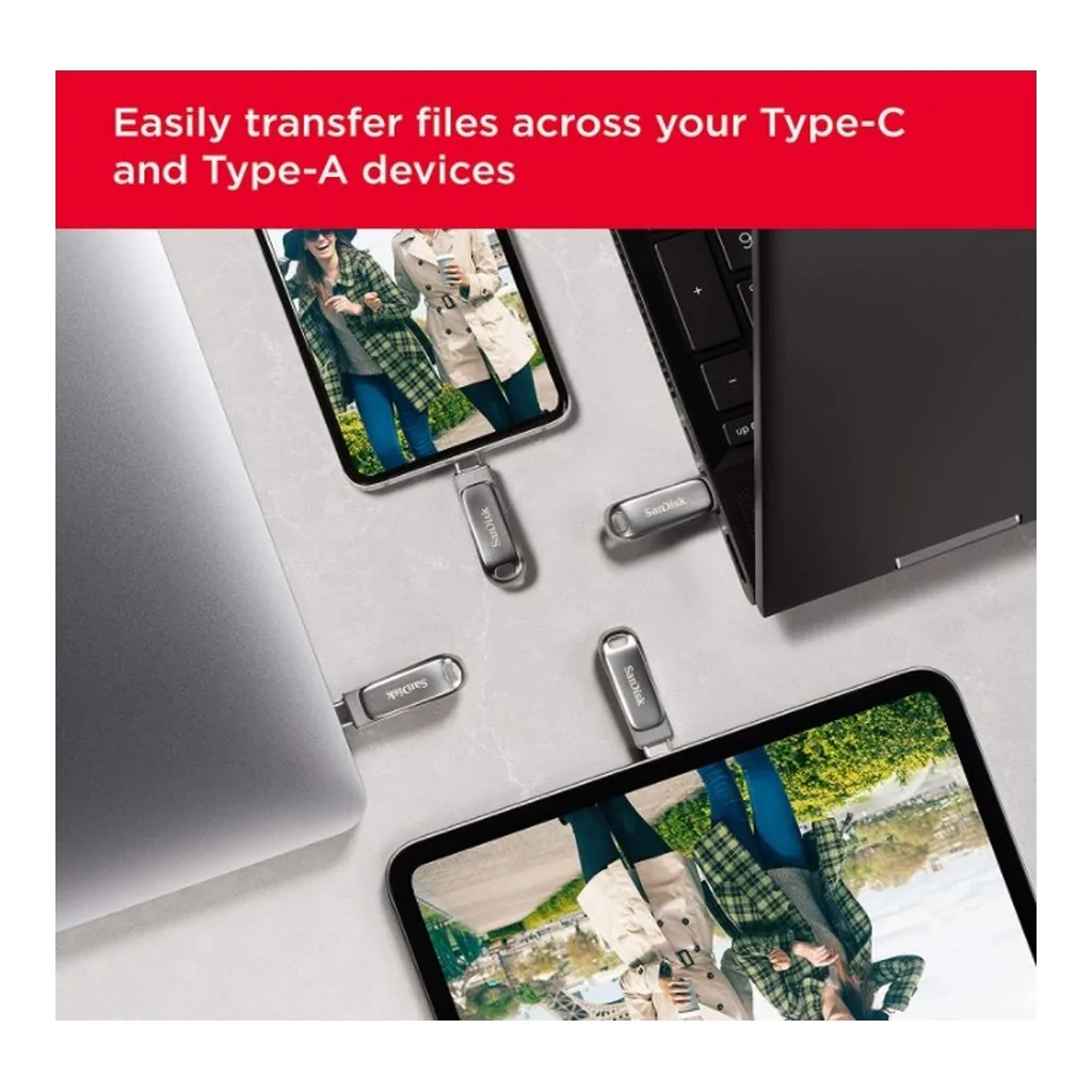 a2d3e0f8d96ad912a50c755f1e1809c4-hi.jpg SanDisk 512GB Ultra Dual Drive Luxe USB Type-C Flash Drive, Up to 150MB/s Sequential Read Performance, USB 3.1 Gen 1 Interface, Silver | SDDDC4-512G-G46