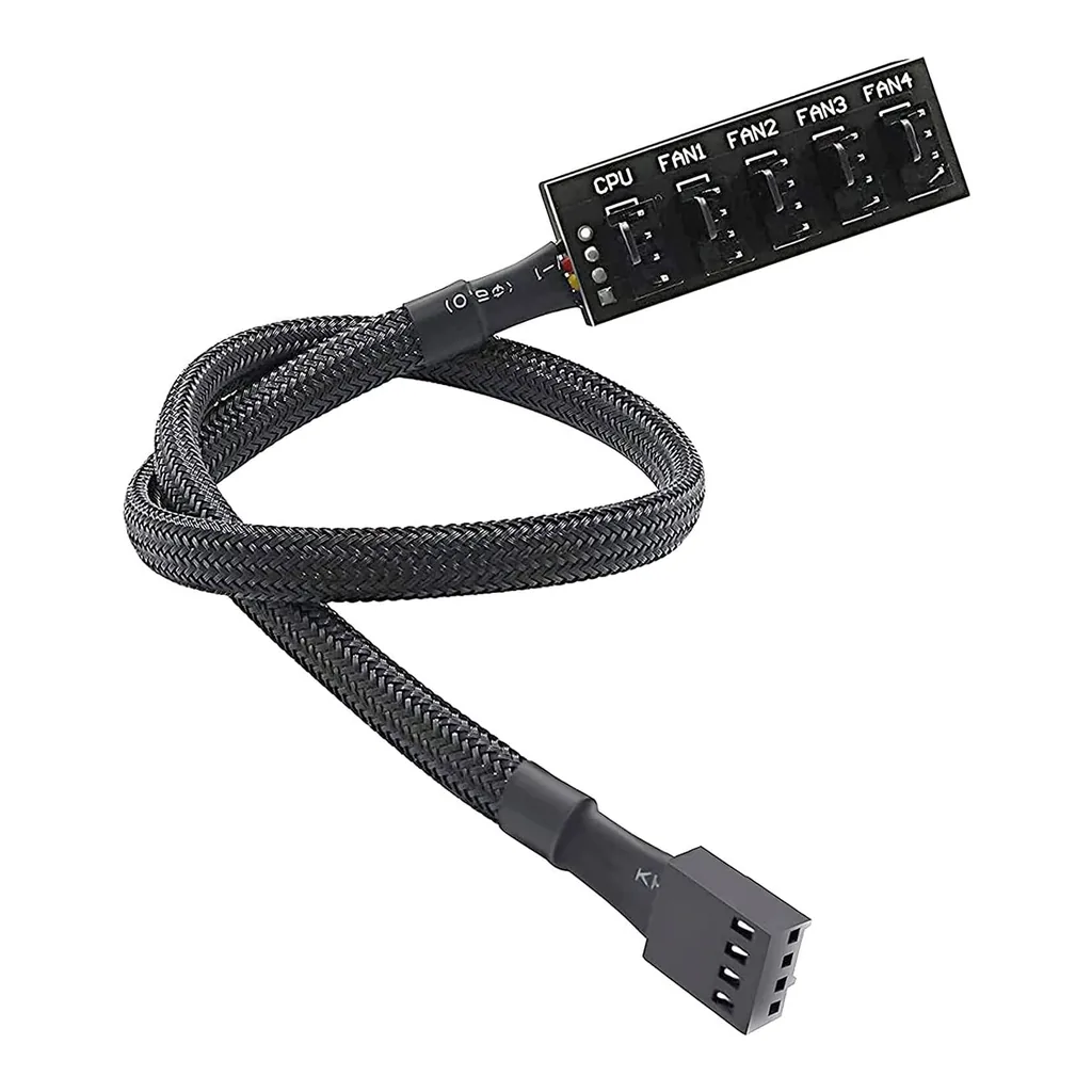 Unikstone PWM Fan Hub, Black | PWM CBL - Image 1 Unikstone PWM Fan Hub, Black | PWM CBL