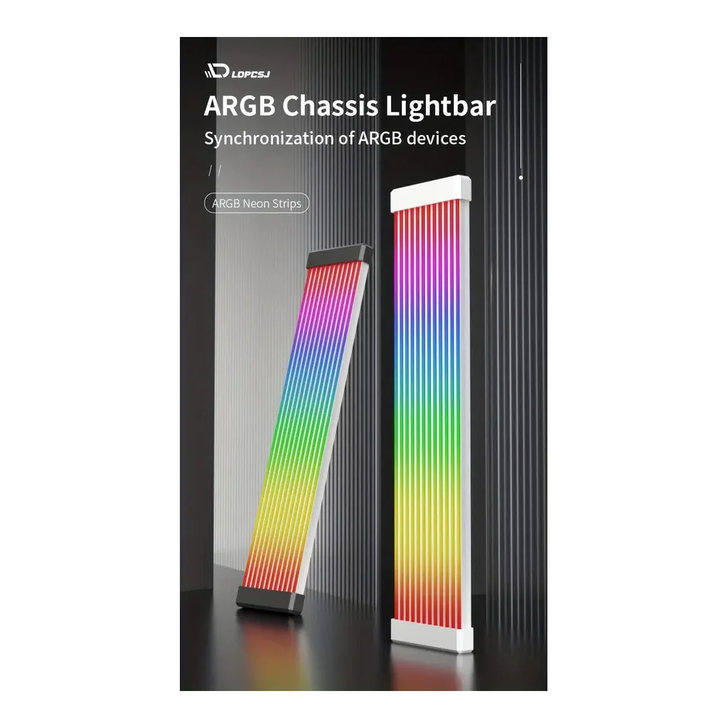LDPCSJ PC RGB Light Strip Compatible with PSU Cable, Black | KH235-8 - Image 2 LDPCSJ PC RGB Light Strip Compatible with PSU Cable, Black | KH235-8