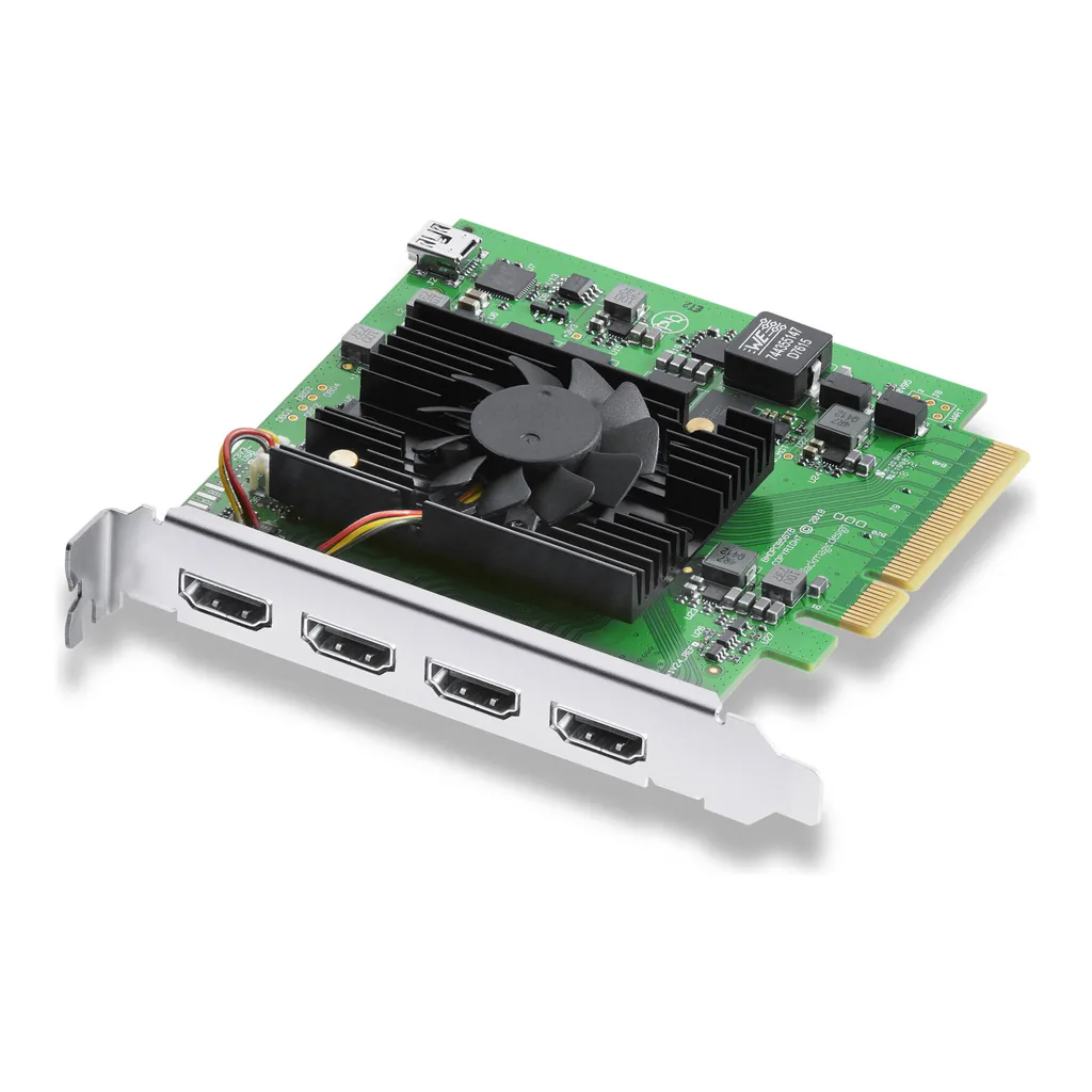 Blackmagic Design DeckLink Quad HDMI Recorder, 4-Channel PCIe Capture Card | BDLKDVQDHDMI4K - Image 1 Blackmagic Design DeckLink Quad HDMI Recorder, 4-Channel PCIe Capture Card | BDLKDVQDHDMI4K