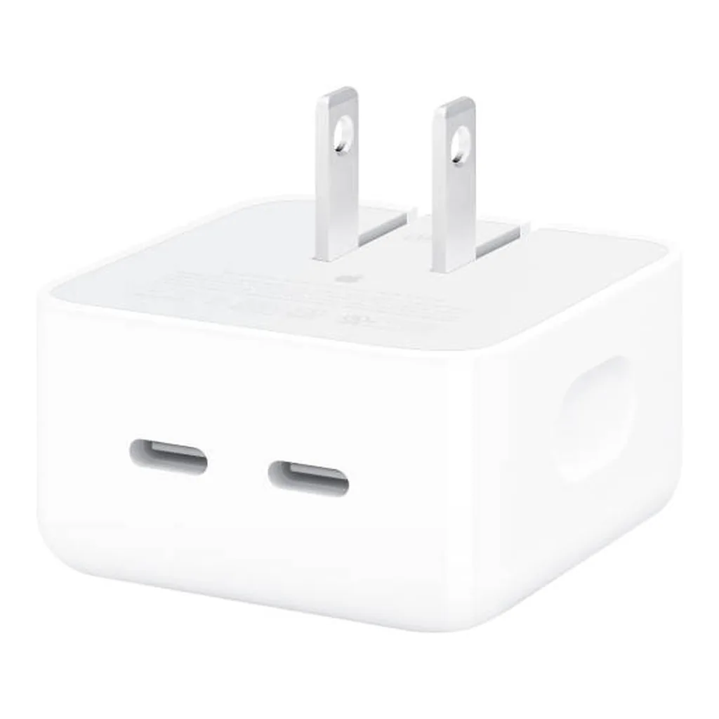 a60371ee68228a9c62d169a2b4e0daf5-md.jpg Apple 35W Dual USB Type-C Port Compact Power Adapter, 2 x USB Type-C Female Ports, For MacBook Air, White | MNWM3AM/A