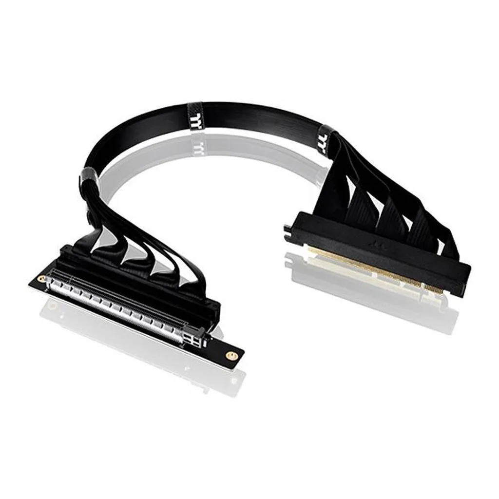 Thermaltake PCI-E 4.0 Dual 90 Degree Riser Cable, Black | AC-077-CO1OTN-C1 - Image 2 Thermaltake PCI-E 4.0 Dual 90 Degree Riser Cable, Black | AC-077-CO1OTN-C1