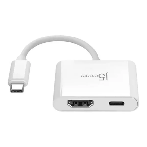 a74ade96e4b342b9624e12d69c9ba606-md.jpg J5create USB-C to 4K HDMI Adapter with Power Delivery, USB-C to HDMI 2.1 Display Adapter, 4K UHD @ 30Hz, 1440p @ 144Hz, 1080p @ 144Hz, Up to 100W USB-C PD Pass-Through Charging, White | J5-JCA152