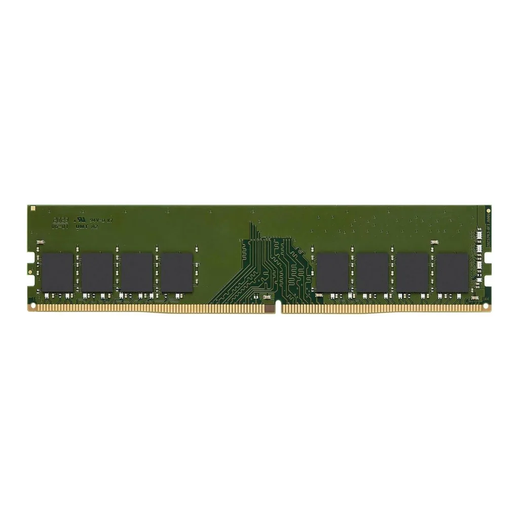 Kingston ValueRAM 8GB DDR4 Desktop Memory, 3200MT/s Memory Speed, CL22 CAS Latency, 1.2V Memory Voltage, 288 Pins, Non-ECC, Green | KVR32N22S8/8 - Image 1 Kingston ValueRAM 8GB DDR4 Desktop Memory, 3200MT/s Memory Speed, CL22 CAS Latency, 1.2V Memory Voltage, 288 Pins, Non-ECC, Green | KVR32N22S8/8 - Image 1