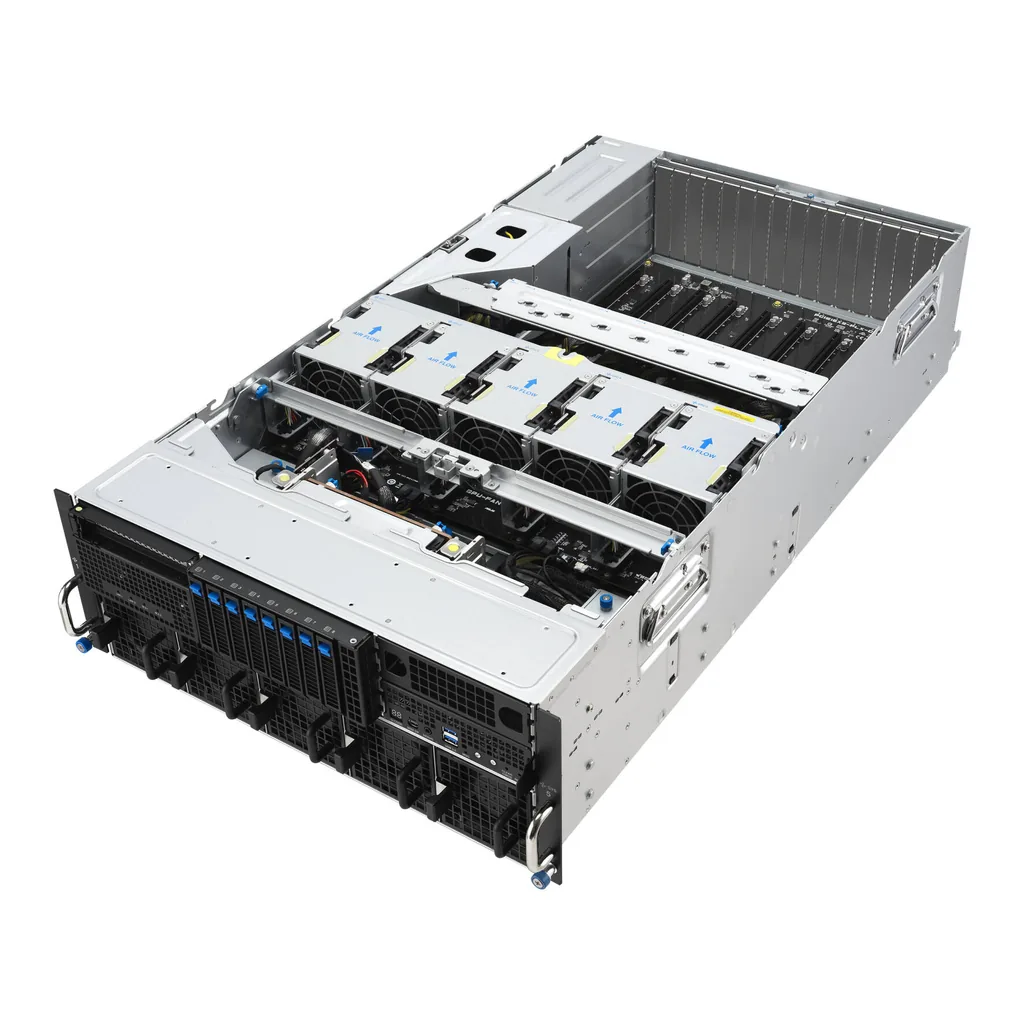 a8ebc38071fdebc0691c790f3e99b44e-hi.jpg AI PRO AMD EPYC 4U Server - 2 EPYC 9655 96C/192T, 4 NVIDIA RTX Pro 6000 Blackwell 96GB, 512GB DDR5 6400MHz RAM, 4TB NVMe Gen5 + 3.84TB U.2 SSD, 4 3200W PSU, Dual 10GbE LAN