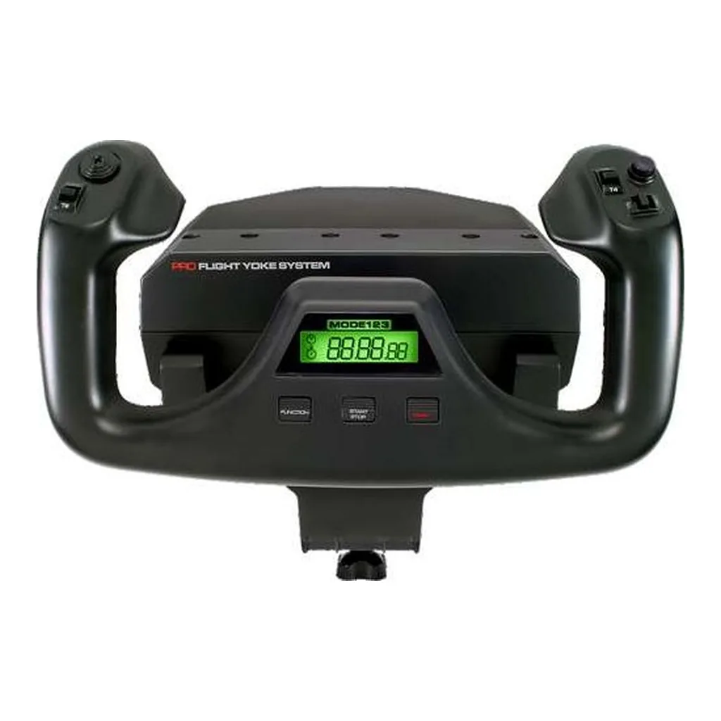 a9d879236d6af6ec76e408c5d6c3aa7a-hi.jpg Logitech G Saitek PRO Flight Yoke System, Professional Simulation Yoke and Throttle Quadrant, 3 Modes, 75 Programmable Controls, Configurable Throttle Knobs, Steel Shaft, USB, PC - Black
