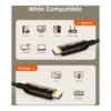 a9e5445c17f7bc440b485c902bc121f6-hi.jpg Cabletime CH13S AOC Active Optical HDMI 2.1 Cable, Up to 48Gbps Bandwidth, 8K 60Hz UDD Video Output, Zinc Alloy Shell, Dynamic HDR, 3D Visual Effect, 10 Meter Cable Length, Black