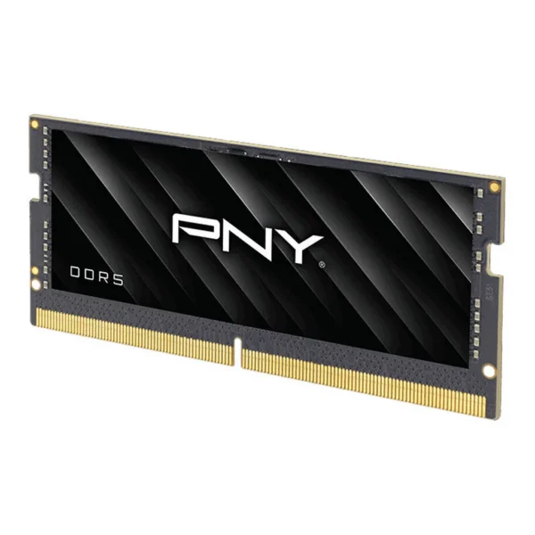 PNY Performance DDR5 Laptop Memory, 16GB Capacity, 5600MHz Speed, CL46 CAS Latency, 1.1 Voltage, On-Die ECC | MN16GSD55600-BLK - Image 1 PNY Performance DDR5 Laptop Memory, 16GB Capacity, 5600MHz Speed, CL46 CAS Latency, 1.1 Voltage, On-Die ECC | MN16GSD55600-BLK - Image 1