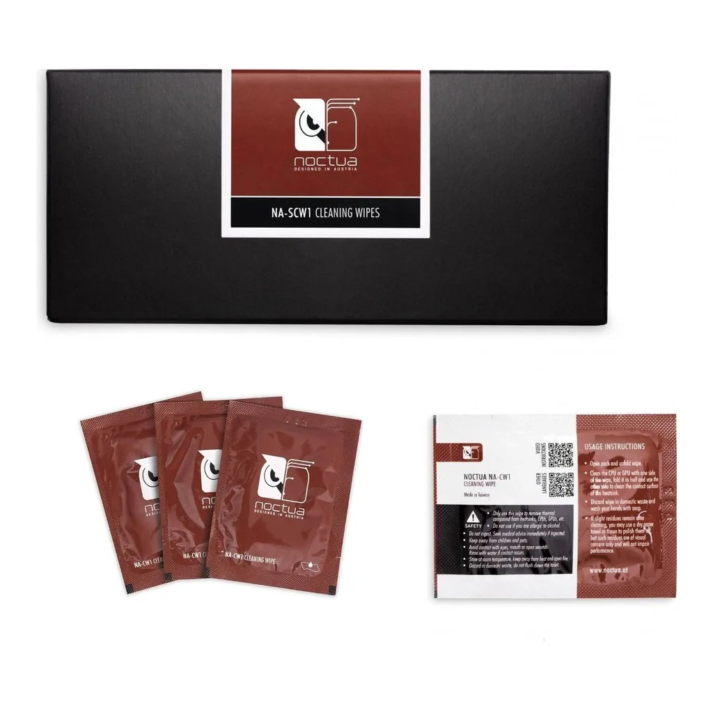 Noctua NA-SCW1 Fan Cleaning Wipes, Brown - Image 2 Noctua NA-SCW1 Fan Cleaning Wipes, Brown