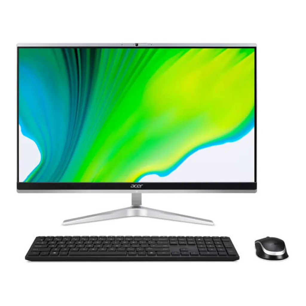 Acer Aspire C24-1651 AIO Desktop Computer, 23.8" FHD LED Display, Intel Core i7-1165G7, 8GB RAM, 512GB SSD, GeForce MX330 2GB GPU, Wireless K/B & Mouse, Win11, Silver – Main image Acer Aspire C24-1651 AIO Desktop Computer, 23.8" FHD LED Display, Intel Core i7-1165G7, 8GB RAM, 512GB SSD, GeForce MX330 2GB GPU, Wireless K/B & Mouse, Win11, Silver – Main image