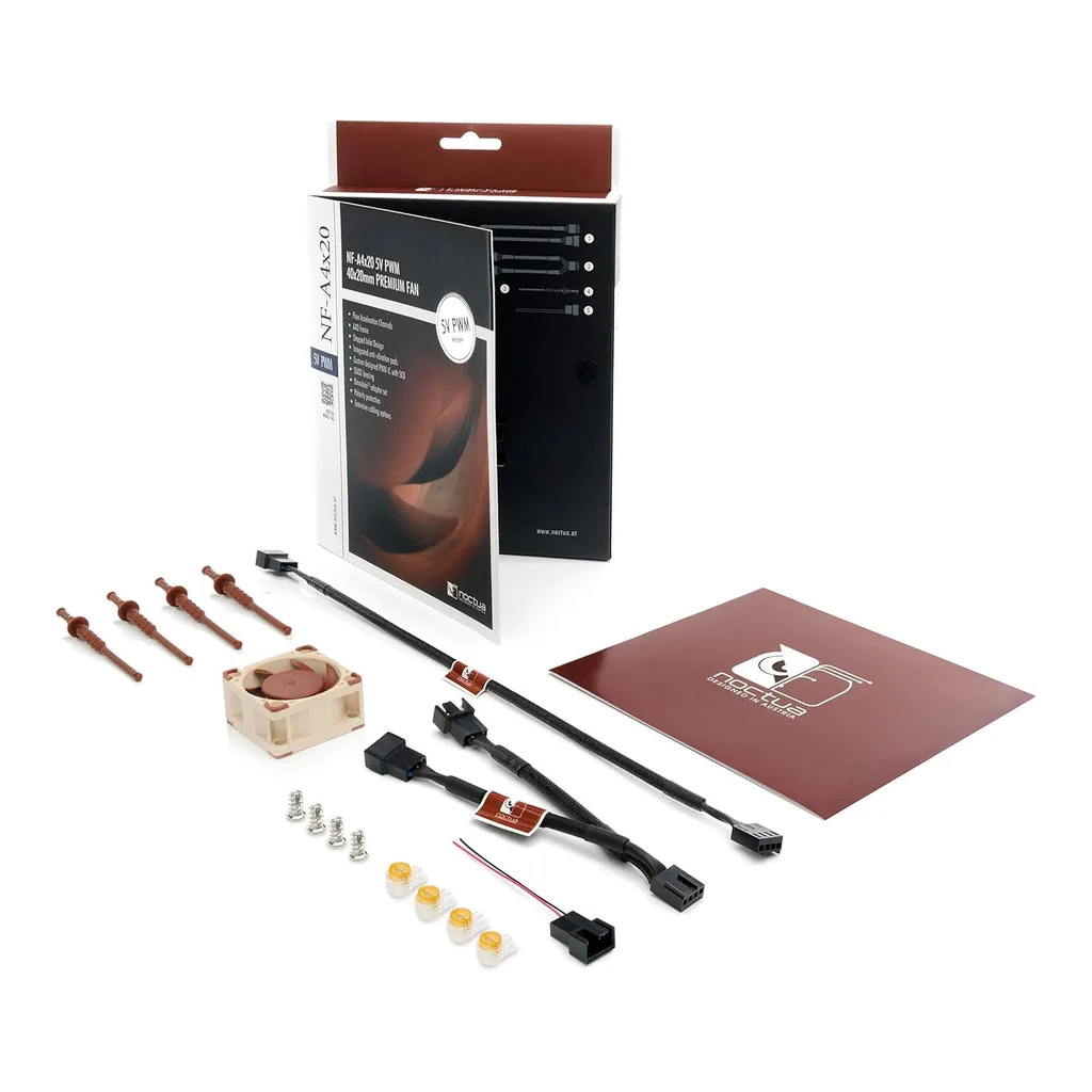 Noctua NF A4x20 5V PWM 40mm Cooling Fan, Brown - Image 4 Noctua NF A4x20 5V PWM 40mm Cooling Fan, Brown