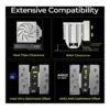 TRYX TURRIS 620 Dual-Tower Air CPU Cooler, White | H-T620N-DM2M-G0W - Image 4 TRYX TURRIS 620 Dual-Tower Air CPU Cooler, White | H-T620N-DM2M-G0W