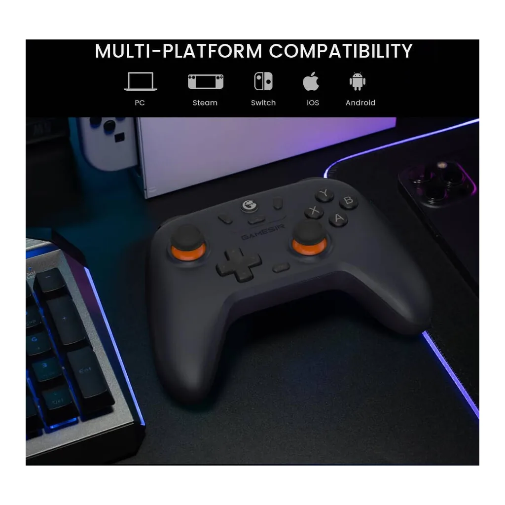 afed03bfb3a36a71fe11459313761c7f-hi.jpg GameSir Nova Lite 2.4 T4NLP Wireless Controller, Bluetooth Gamepad with Hall Effect Trigger, Turbo, Rumble Vibration, Rechargeable for PC, iPhone, Android, Switch & Steam Deck, Purple