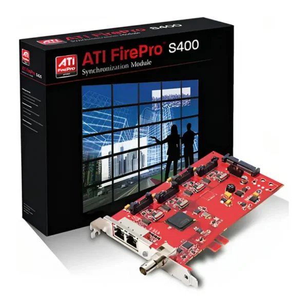 AMD FirePro S400 Synchronization Module, Sync up to 4 GPUs, Single Form Factor, BNC Genlock Input to Use House Clock, Dual RJ-45 to Daisy-Chain Cards, – Main image AMD FirePro S400 Synchronization Module, Sync up to 4 GPUs, Single Form Factor, BNC Genlock Input to Use House Clock, Dual RJ-45 to Daisy-Chain Cards, – Main image