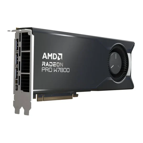 AMD Radeon Pro W7800 Professional Graphics Card, 32GB GDDR6 256-bit Memory, Up to 576 GB/s Memory Bandwidth, 4480 Stream Processors, PCIe 4.0, DisplayPort 2.1 | Mini DisplayPort 2.1 | 100-300000075 – Main image AMD Radeon Pro W7800 Professional Graphics Card, 32GB GDDR6 256-bit Memory, Up to 576 GB/s Memory Bandwidth, 4480 Stream Processors, PCIe 4.0, DisplayPort 2.1 | Mini DisplayPort 2.1 | 100-300000075 – Main image