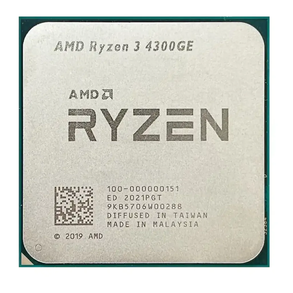 AMD RYZEN 3 4300GE Quad-Core 4-Core 8-Threads (Max Boost 4.0 GHz) | 100-000000151 – Main image AMD RYZEN 3 4300GE Quad-Core 4-Core 8-Threads (Max Boost 4.0 GHz) | 100-000000151 – Main image