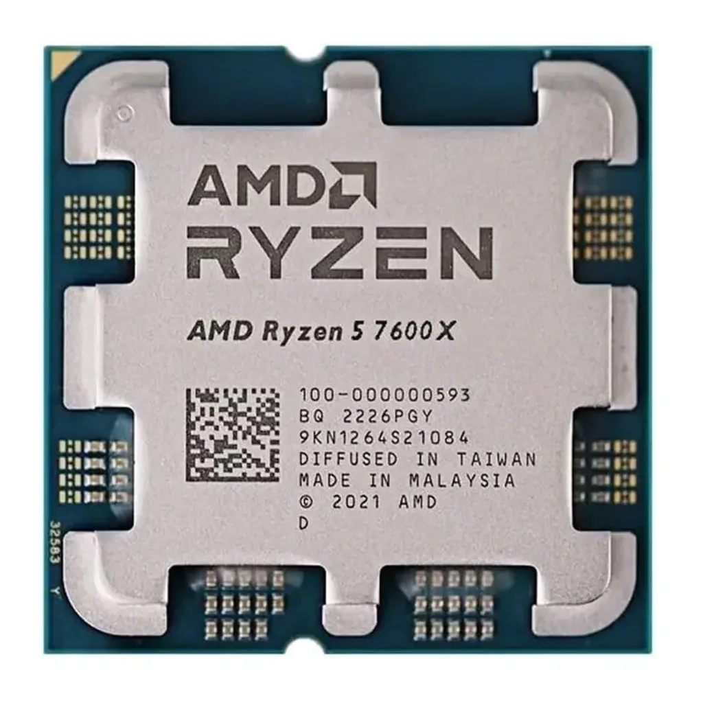 AMD Ryzen 5 7600X 4.7 GHz AM5 105W Desktop Processor, 6 Cores & 12 Threads, 5.3 Ghz Max Boost Clock, 32MB L3 Cache, AMD Radeon Graphics, 2CH-DDR5-5200 / 128GB Max, Zen 4 Arc | 100-000000593 Tray – Main image AMD Ryzen 5 7600X 4.7 GHz AM5 105W Desktop Processor, 6 Cores & 12 Threads, 5.3 Ghz Max Boost Clock, 32MB L3 Cache, AMD Radeon Graphics, 2CH-DDR5-5200 / 128GB Max, Zen 4 Arc | 100-000000593 Tray – Main image
