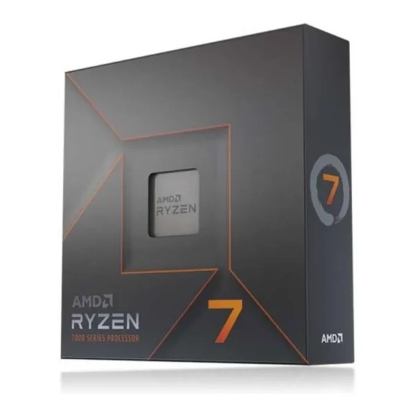 AMD Ryzen 7 7700X 4.5 GHz AM5 105W Desktop Processor, 8 Cores & 16 Threads, 5.4 GHz Max Boost Clock, 32MB L3 Cache, AMD Radeon Graphics, 2CH-DDR5-5200 / 128GB Max, Zen 4 Arc – Main image AMD Ryzen 7 7700X 4.5 GHz AM5 105W Desktop Processor, 8 Cores & 16 Threads, 5.4 GHz Max Boost Clock, 32MB L3 Cache, AMD Radeon Graphics, 2CH-DDR5-5200 / 128GB Max, Zen 4 Arc – Main image