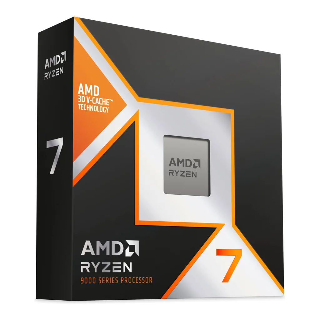 AMD Ryzen 7 9800X3D AM5 Desktop Processor, 8 Cores & 16 Threads, Up to 5.2 GHz Max Boost Clock, Integrated AMD Radeon Graphics, 192GB Max Memory, Dual Channel, 96MB L3 Cache | 100-100001084WOF – Gallery image 1 AMD Ryzen 7 9800X3D AM5 Desktop Processor, 8 Cores & 16 Threads, Up to 5.2 GHz Max Boost Clock, Integrated AMD Radeon Graphics, 192GB Max Memory, Dual Channel, 96MB L3 Cache | 100-100001084WOF – Gallery image 1