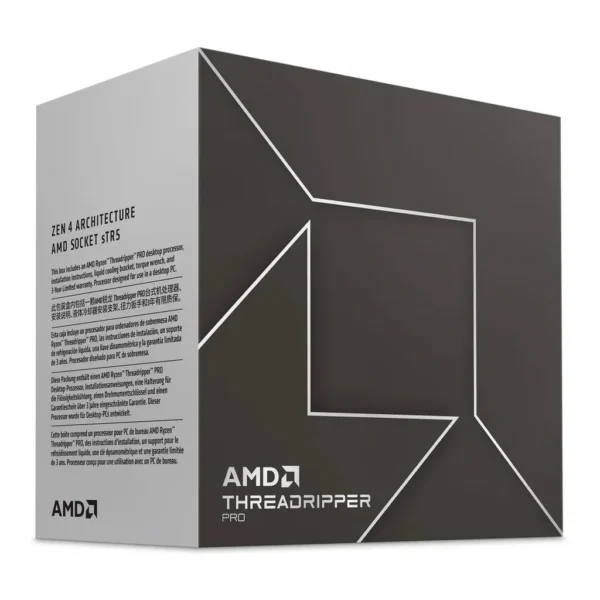 AMD Ryzen Threadripper PRO 7965WX 4.2 GHz sTR5 Processor, 24 Cores & 48 Threads, 5.3 GHz MaxTurbo Frequency, 128MB L3 Cache, 8-CH DDR5 ECC Memory, Up to 5200MT/s, Zen 4 Arc | 100-100000885WOF – Main image AMD Ryzen Threadripper PRO 7965WX 4.2 GHz sTR5 Processor, 24 Cores & 48 Threads, 5.3 GHz MaxTurbo Frequency, 128MB L3 Cache, 8-CH DDR5 ECC Memory, Up to 5200MT/s, Zen 4 Arc | 100-100000885WOF – Main image