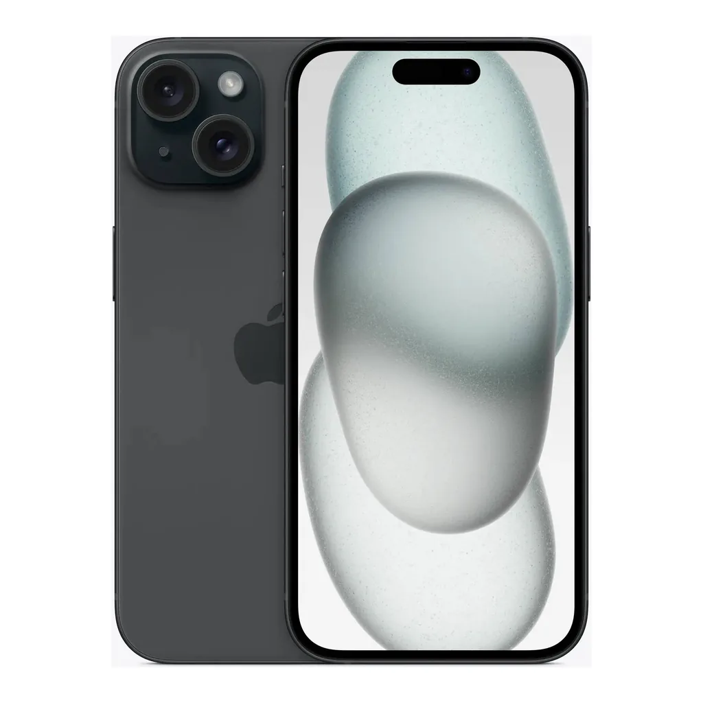 Apple iPhone 15, 6.1" Super Retina XDR OLED Display, A16 Bionic Chip, 6-Core CPU, 5-Core GPU, 16-Core Neural Engine, 128GB Storage, 5G/Wi-Fi, Facetime, INTL Version, Black – Main image Apple iPhone 15, 6.1" Super Retina XDR OLED Display, A16 Bionic Chip, 6-Core CPU, 5-Core GPU, 16-Core Neural Engine, 128GB Storage, 5G/Wi-Fi, Facetime, INTL Version, Black – Main image