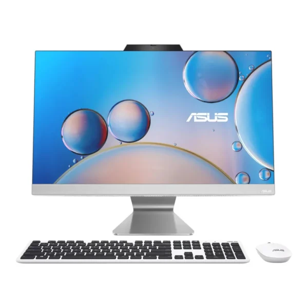 ASUS A3402WV All-In-One Desktop Computer, 23.8" FHD Anti-Glare Touch Display, Intel Core i7-1355U, 16GB RAM, 1TB SSD, Intel Iris Xe Graphics, English-Arabic Keyboard, Win11, White – Main image ASUS A3402WV All-In-One Desktop Computer, 23.8" FHD Anti-Glare Touch Display, Intel Core i7-1355U, 16GB RAM, 1TB SSD, Intel Iris Xe Graphics, English-Arabic Keyboard, Win11, White – Main image