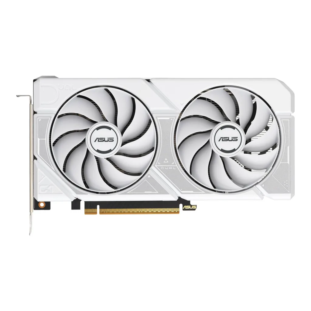 ASUS Dual GeForce RTX 5060 White OC Edition 8GB GDDR7 Graphics Card, 8GB GDDR7 128-Bit Memory, 2535MHz Boost Clock, 28 Gbps Memory Speed, 3840 CUDA Co – Gallery image 2 ASUS Dual GeForce RTX 5060 White OC Edition 8GB GDDR7 Graphics Card, 8GB GDDR7 128-Bit Memory, 2535MHz Boost Clock, 28 Gbps Memory Speed, 3840 CUDA Co – Gallery image 2