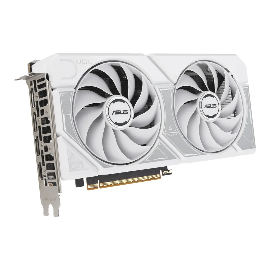 ASUS Dual GeForce RTX 5060 White OC Edition 8GB GDDR7 Graphics Card, 8GB GDDR7 128-Bit Memory, 2535MHz Boost Clock, 28 Gbps Memory Speed, 3840 CUDA Co – Gallery image 4 ASUS Dual GeForce RTX 5060 White OC Edition 8GB GDDR7 Graphics Card, 8GB GDDR7 128-Bit Memory, 2535MHz Boost Clock, 28 Gbps Memory Speed, 3840 CUDA Co – Gallery image 4
