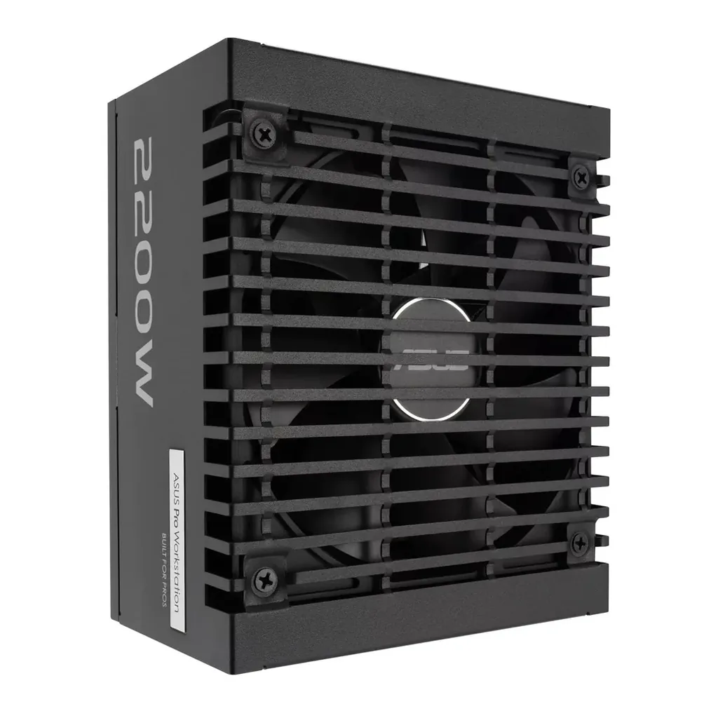 ASUS Pro WS Power Supply, 2200W Power, 80 PLUS Platinum Efficiency, ATX 3.1 Compatible, Dual-Ball Fan Bearings, Gold-Plated High-Performance Copper Pins, Black | 90YE00Z1-B0NA00 – Gallery image 4 ASUS Pro WS Power Supply, 2200W Power, 80 PLUS Platinum Efficiency, ATX 3.1 Compatible, Dual-Ball Fan Bearings, Gold-Plated High-Performance Copper Pins, Black | 90YE00Z1-B0NA00 – Gallery image 4