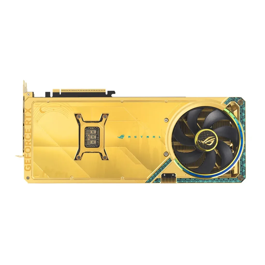 ASUS ROG Astral GeForce RTX 5080 Dhahab CORE OC 16GB Graphics Card, GDDR7 256-Bit Memory, 2760 MHz Boost Clock, 10752 CUDA Cores, 30 Gbps Memory Speed – Gallery image 5 ASUS ROG Astral GeForce RTX 5080 Dhahab CORE OC 16GB Graphics Card, GDDR7 256-Bit Memory, 2760 MHz Boost Clock, 10752 CUDA Cores, 30 Gbps Memory Speed – Gallery image 5