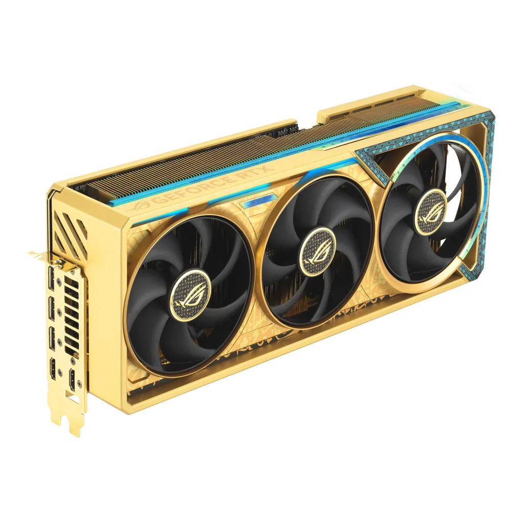ASUS ROG Astral GeForce RTX 5090 Dhahab OC Edition Graphics Card, 32GB GDDR7 512-Bit Memory, 2580 MHz Boost Clock, 21760 CUDA Cores, 28 Gbps Memory Sp – Gallery image 4 ASUS ROG Astral GeForce RTX 5090 Dhahab OC Edition Graphics Card, 32GB GDDR7 512-Bit Memory, 2580 MHz Boost Clock, 21760 CUDA Cores, 28 Gbps Memory Sp – Gallery image 4