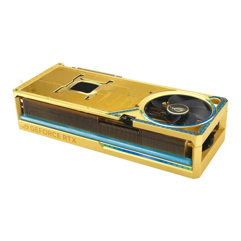ASUS ROG Astral GeForce RTX 5090 Dhahab OC Edition Graphics Card, 32GB GDDR7 512-Bit Memory, 2580 MHz Boost Clock, 21760 CUDA Cores, 28 Gbps Memory Sp – Gallery image 6 ASUS ROG Astral GeForce RTX 5090 Dhahab OC Edition Graphics Card, 32GB GDDR7 512-Bit Memory, 2580 MHz Boost Clock, 21760 CUDA Cores, 28 Gbps Memory Sp – Gallery image 6